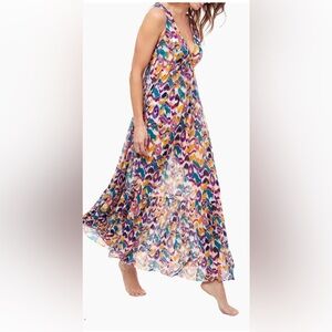 Profile By Gottex Multicolor Echo Ikat Maxi Dress